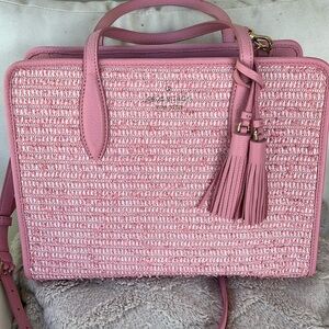 Kate spade medium top satchel rowe summer tweed